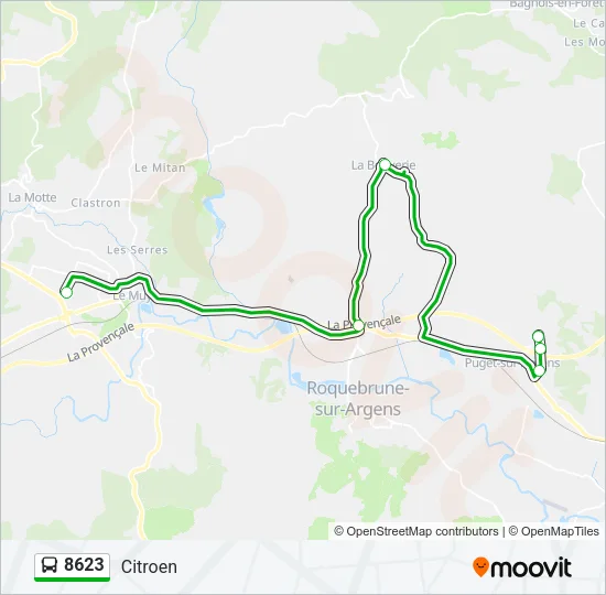 8623 Bus Line Map