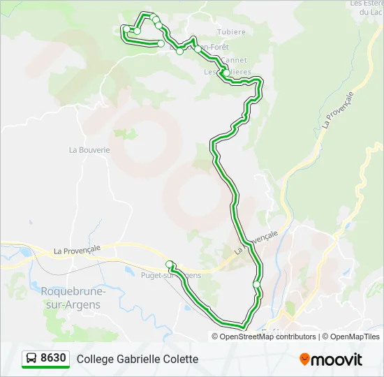 8630 Bus Line Map