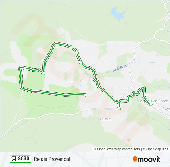 8630 Bus Line Map