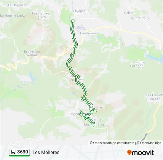8630 Bus Line Map