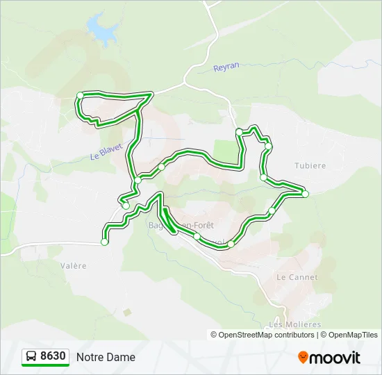 8630 Bus Line Map