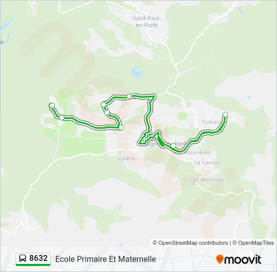 8632 Bus Line Map