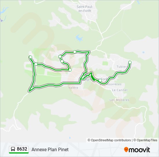 8632 bus Line Map