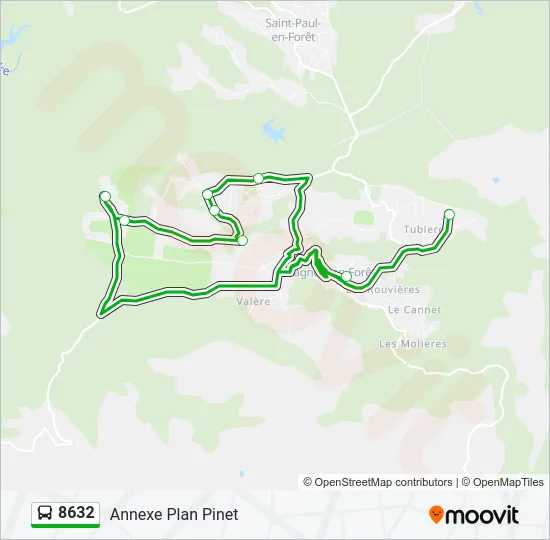 8632 Bus Line Map