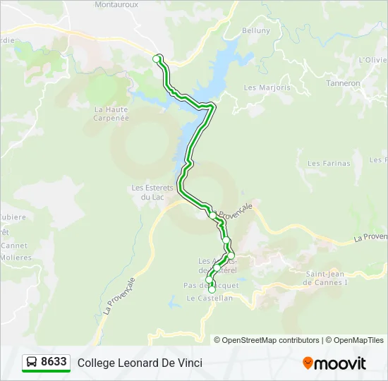 8633 Bus Line Map