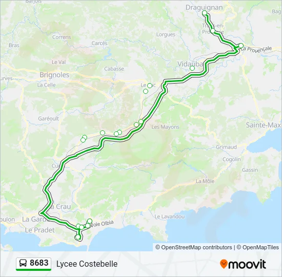 8683 Bus Line Map