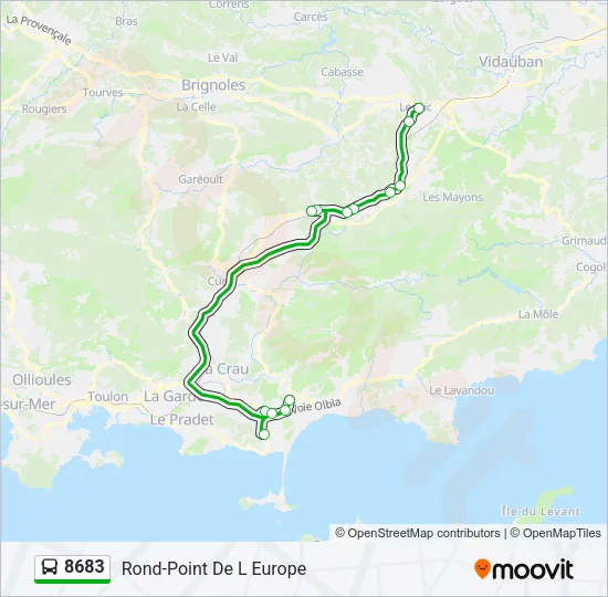 8683 Bus Line Map