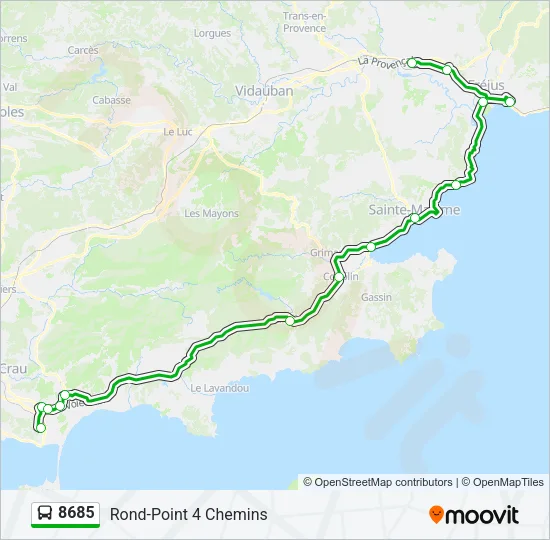8685 Bus Line Map