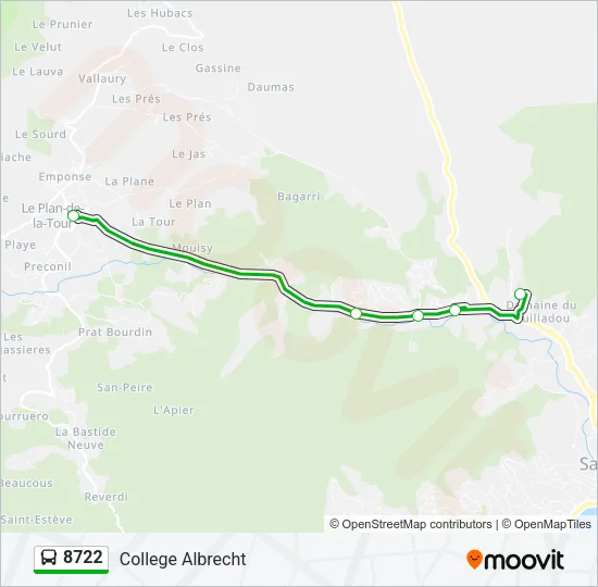 8722 Bus Line Map