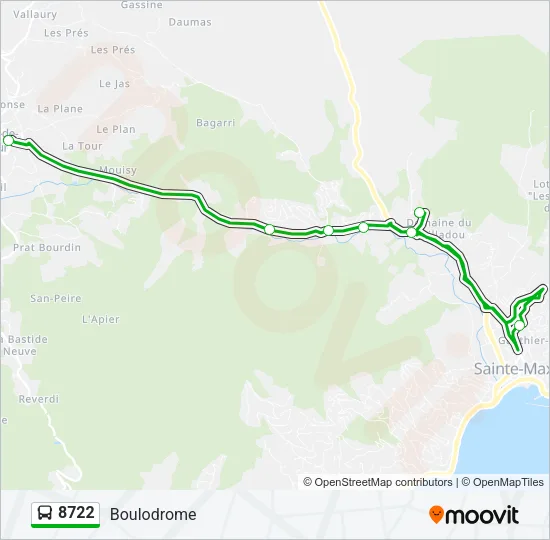 8722 Bus Line Map