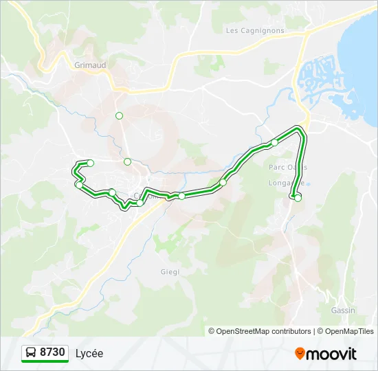 8730 Bus Line Map
