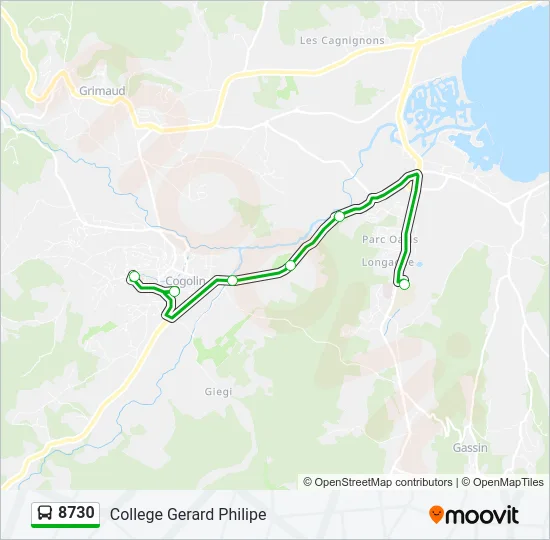 8730 Bus Line Map