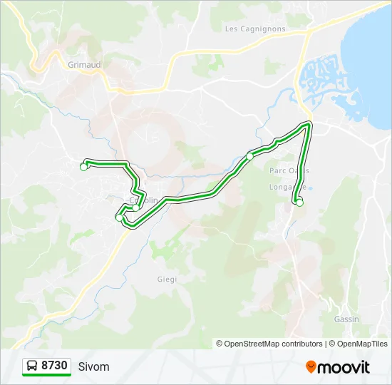 8730 Bus Line Map