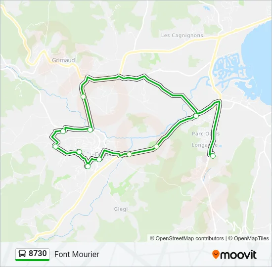 8730 Bus Line Map