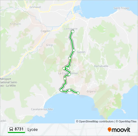 8731 Bus Line Map