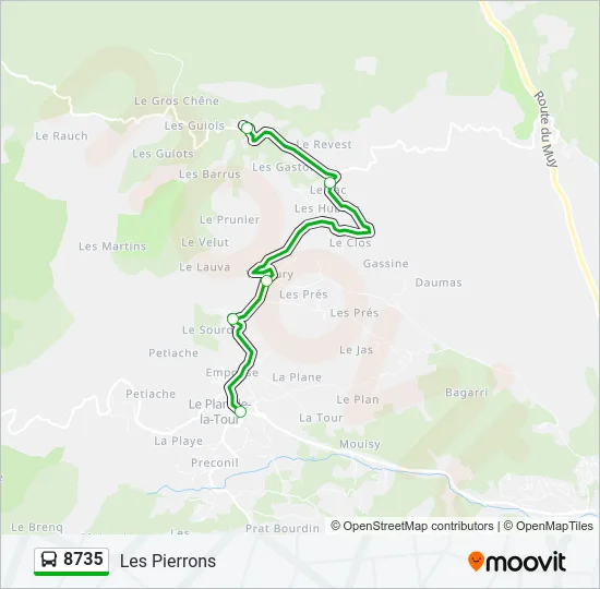 8735 Bus Line Map