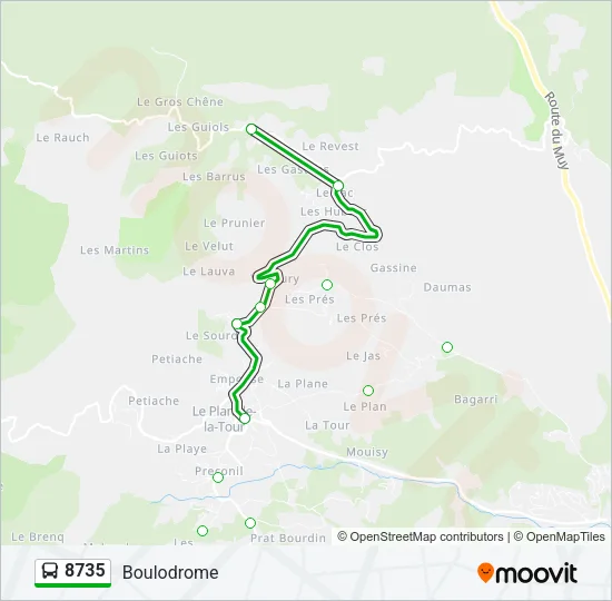 8735 Bus Line Map