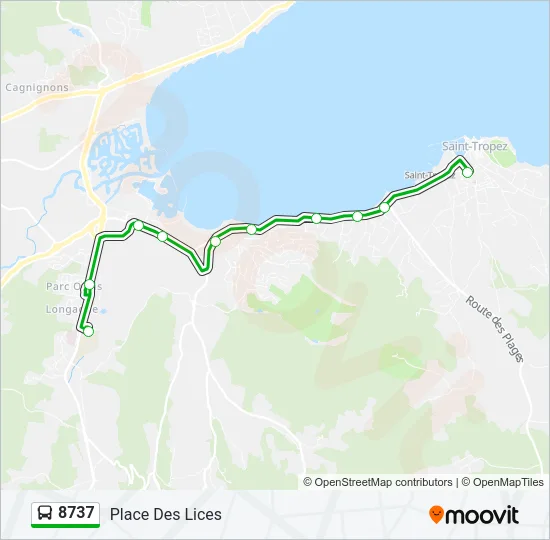 8737 Bus Line Map