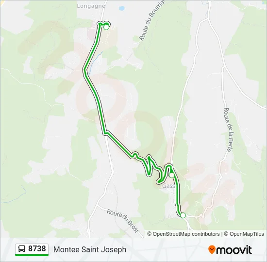 8738 Bus Line Map