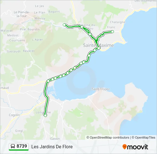 8739 Bus Line Map