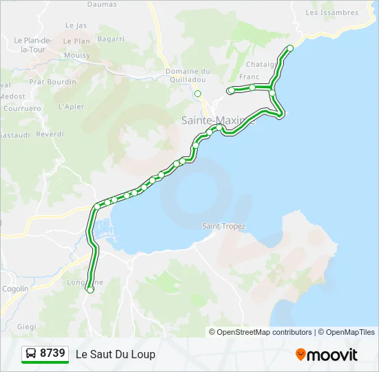 8739 Bus Line Map
