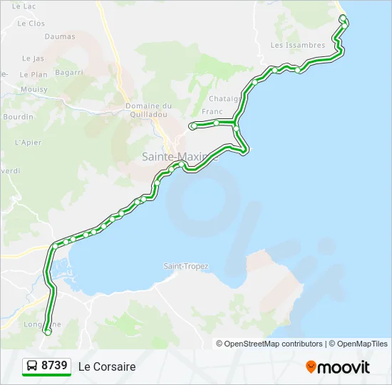 8739 Bus Line Map