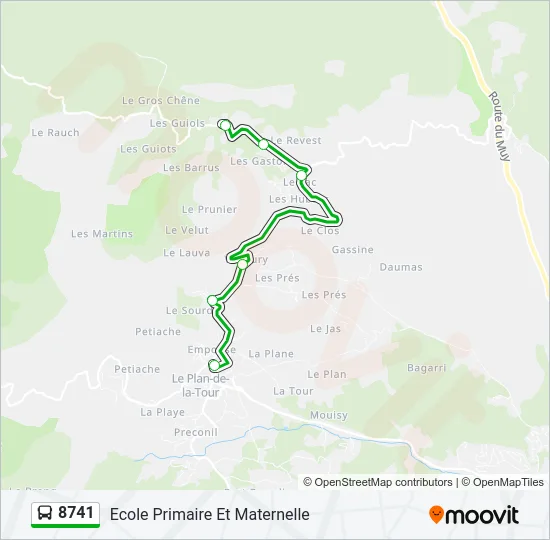 8741 Bus Line Map