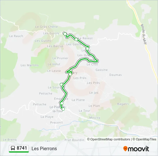 8741 Bus Line Map