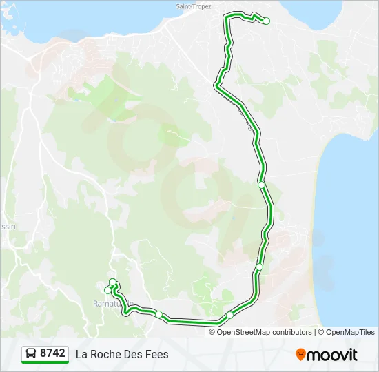 8742 Bus Line Map