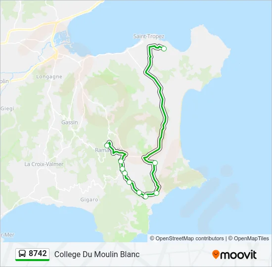 8742 Bus Line Map