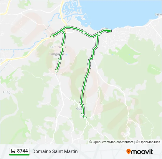 8744 Bus Line Map