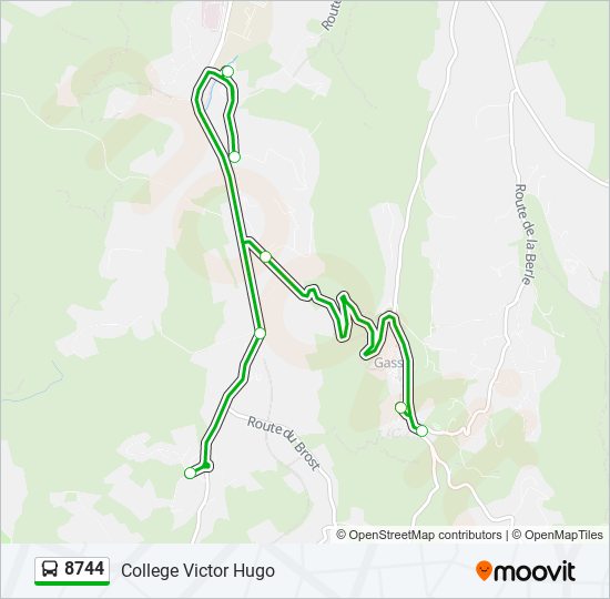 8744 bus Line Map