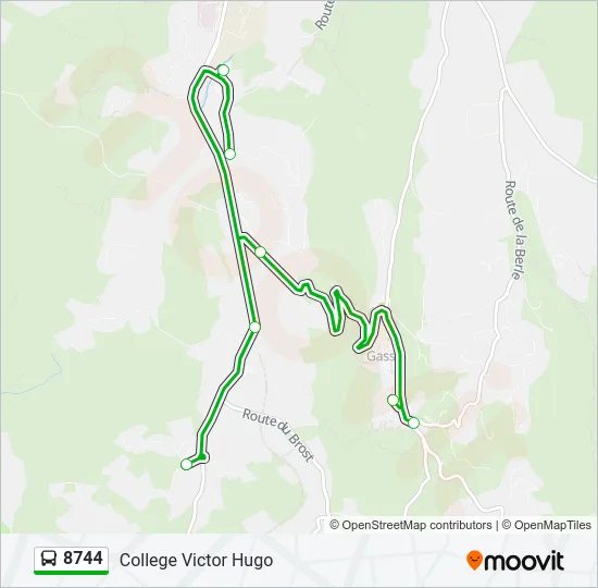8744 Bus Line Map