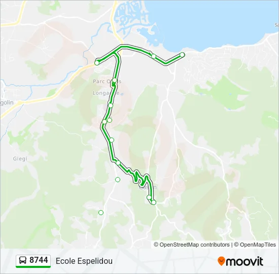 8744 Bus Line Map