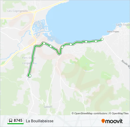 8745 Bus Line Map