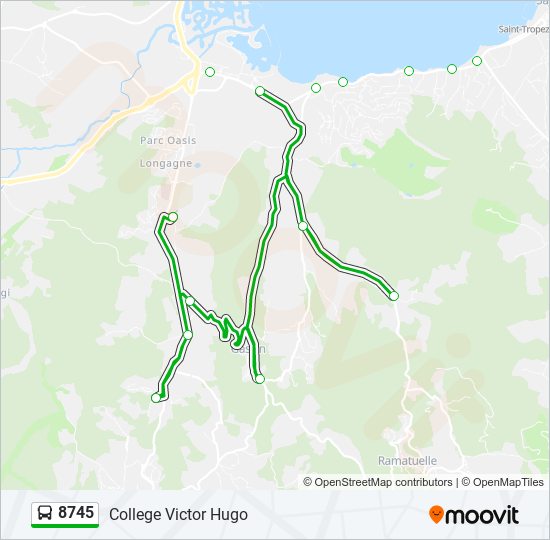 8745 bus Line Map