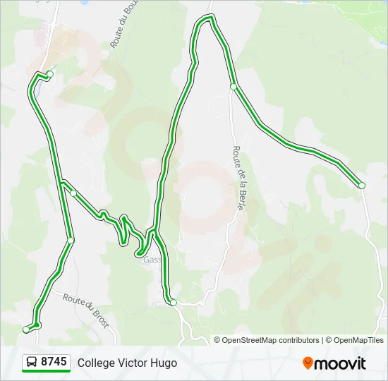 8745 Bus Line Map
