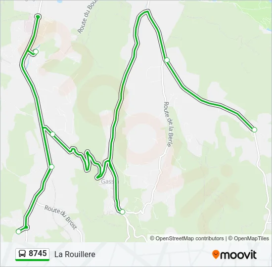 8745 Bus Line Map
