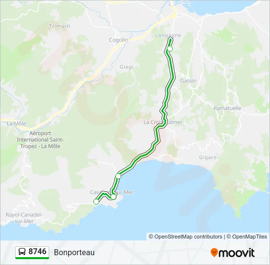 8746 Bus Line Map