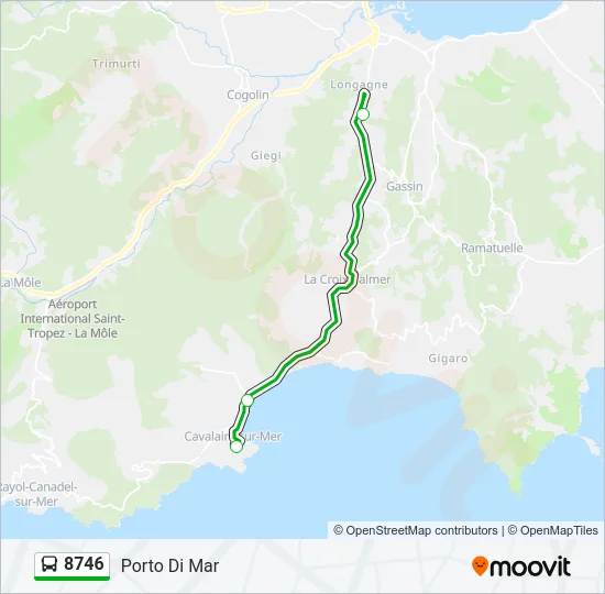 8746 Bus Line Map