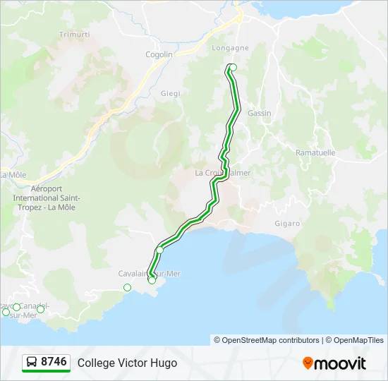 8746 Bus Line Map