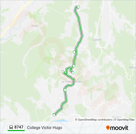 8747 Bus Line Map