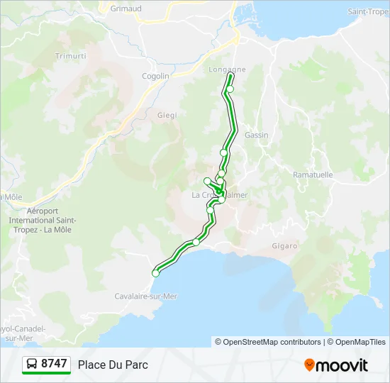 8747 Bus Line Map