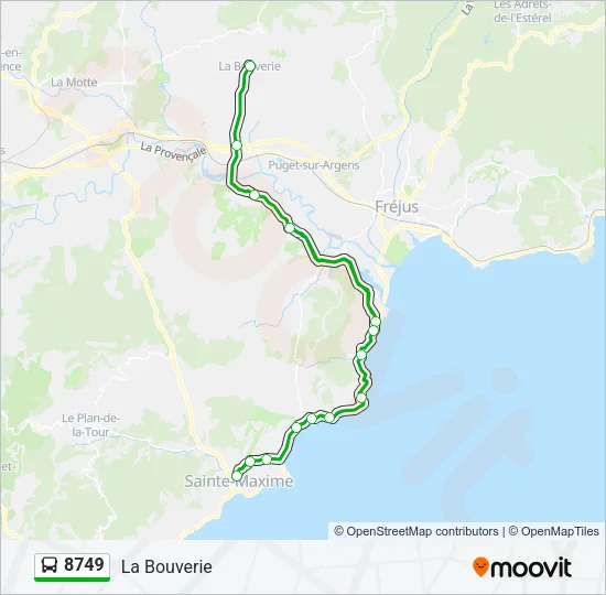 8749 Bus Line Map