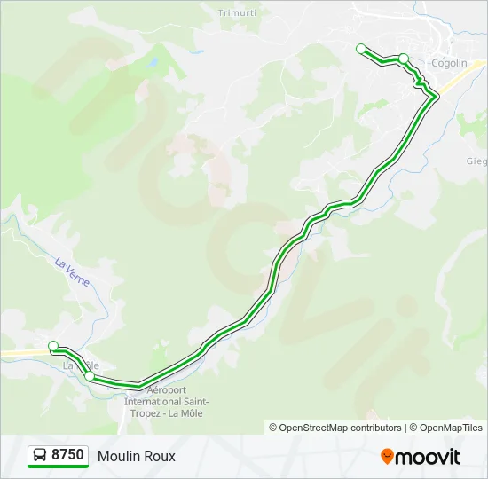 8750 Bus Line Map