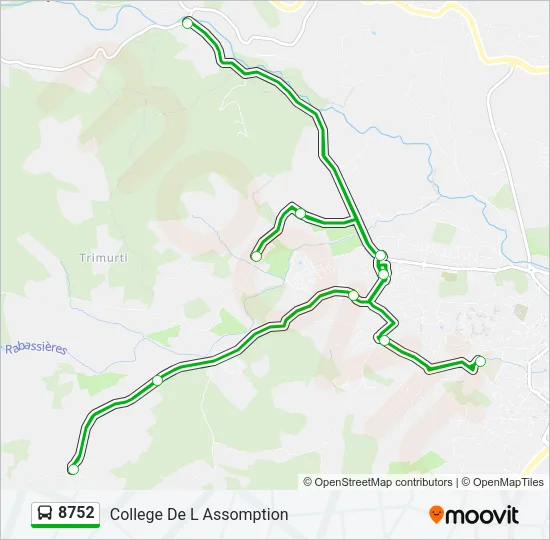 8752 Bus Line Map