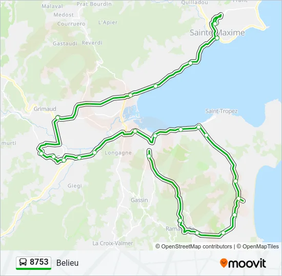 8753 Bus Line Map