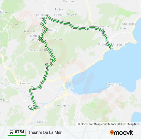 8754 Bus Line Map