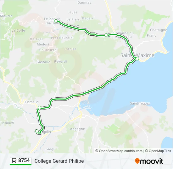8754 Bus Line Map