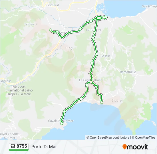 8755 Bus Line Map